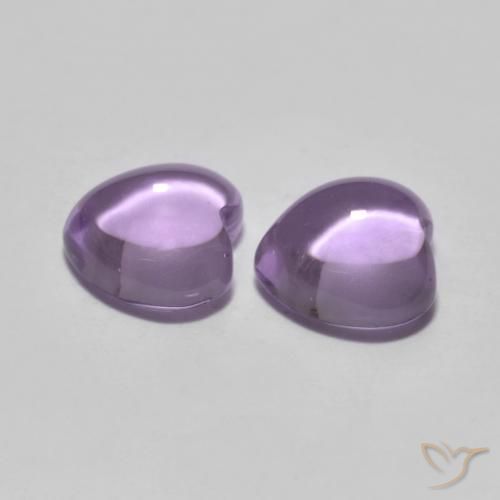 1.72克拉天然紫水晶，心形，透明