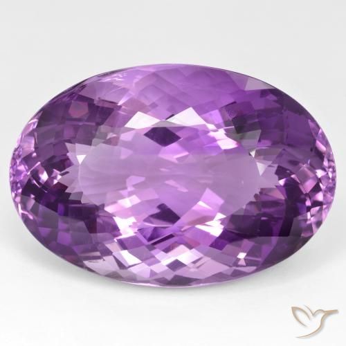 114.96ct 天然 中紫 紫水晶, 椭圆形, VVS