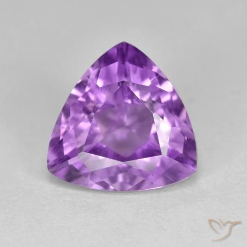 3.04ct 天然 中浅紫紫色 紫水晶, 胖三角形, VS