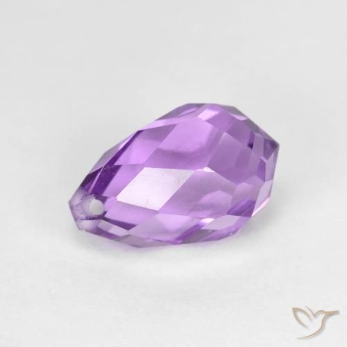 2.60ct 天然 紫色紫罗兰色 紫水晶, 泪滴形, VS