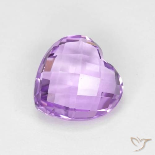 2.11ct 天然 粉紫罗兰色 紫水晶, 心形, VVS