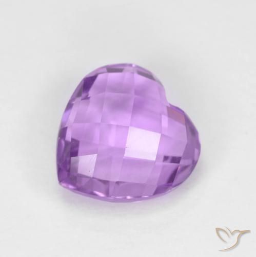 2.06ct 天然 粉紫罗兰色 紫水晶, 心形, VVS