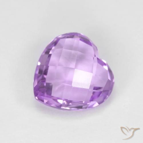 2.00ct 天然 粉紫罗兰色 紫水晶, 心形, VVS