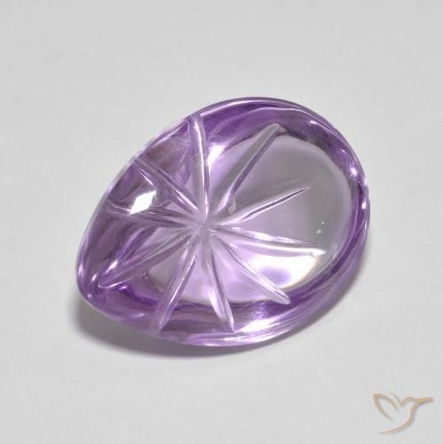 8.16克拉天然紫水晶，梨形，透明