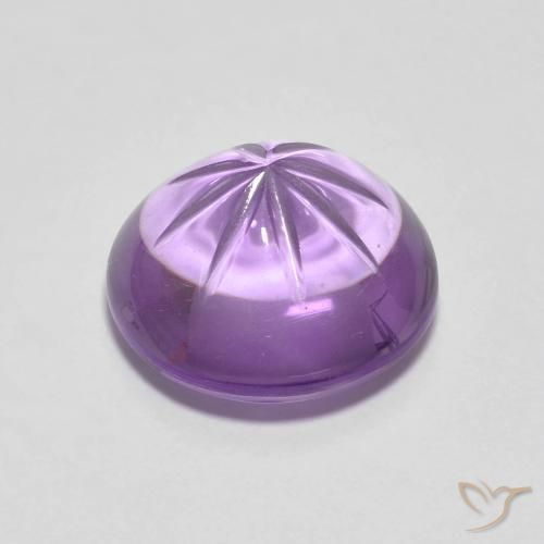 4.22克拉天然紫水晶，圆形的，透明
