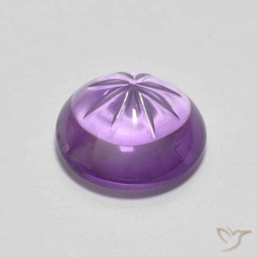 3.96克拉天然紫水晶，圆形的，透明