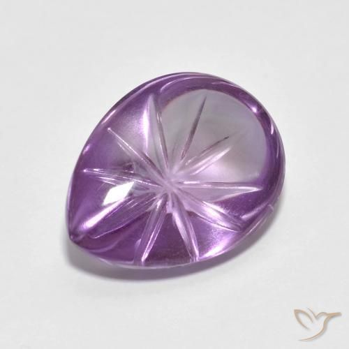 7.08克拉天然紫水晶，梨形，透明