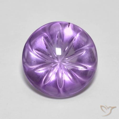 5.96ct 天然 鸢尾紫 紫水晶, 圆形的, 透明