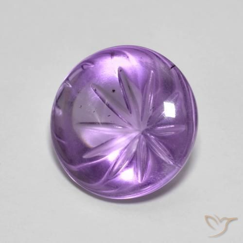 5.96克拉天然紫水晶，圆形的，透明