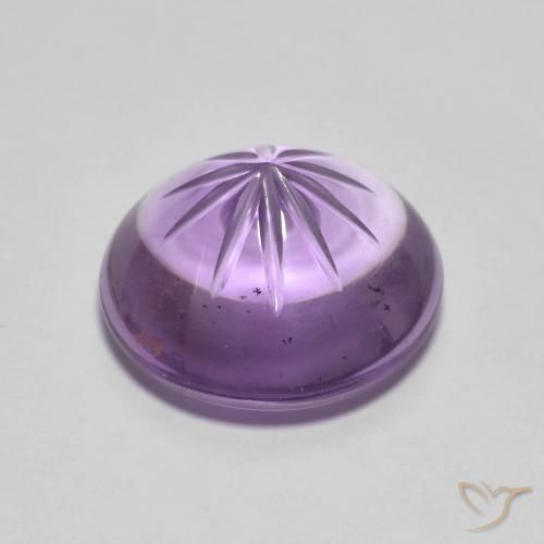 5.96克拉天然紫水晶，圆形的，透明