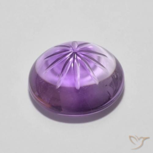 5.55克拉天然紫水晶，圆形的，透明