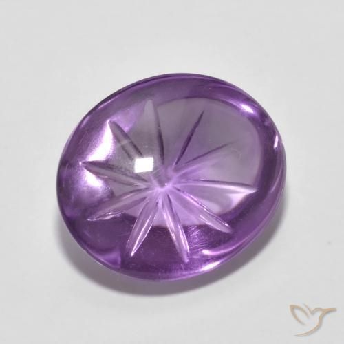 6.19克拉天然紫水晶，椭圆形，透明