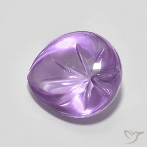 4.80克拉天然紫水晶，梨形，透明