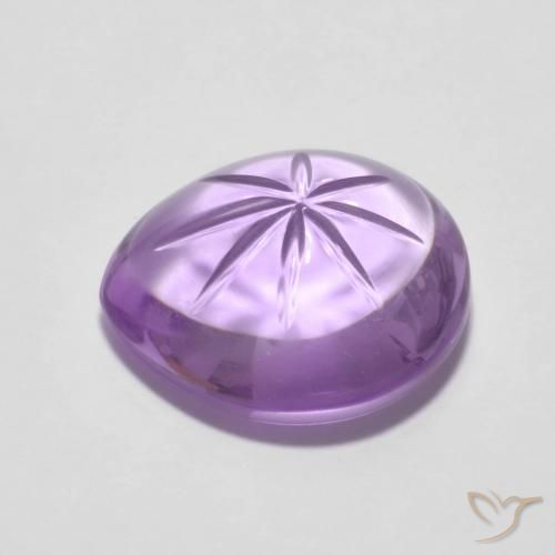 4.80克拉天然紫水晶，梨形，透明