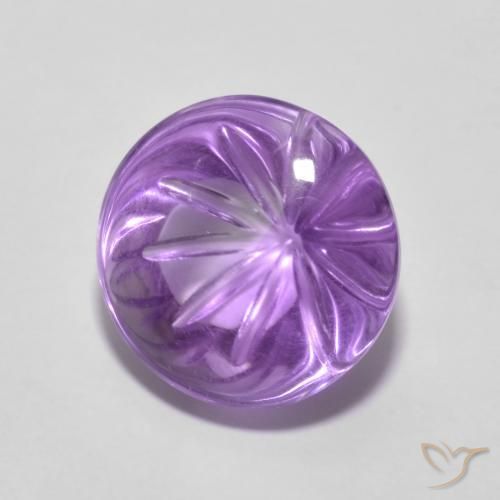 5.67克拉天然紫水晶，圆形的，透明