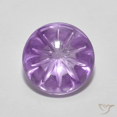 4.93克拉天然紫水晶，圆形的，透明