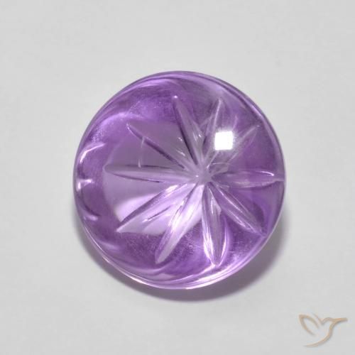 4.93克拉天然紫水晶，圆形的，透明