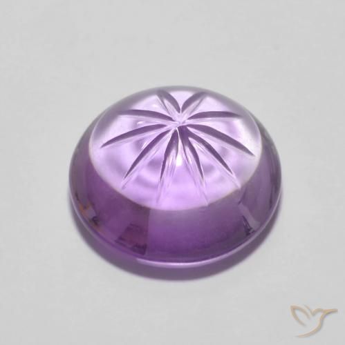 4.93克拉天然紫水晶，圆形的，透明