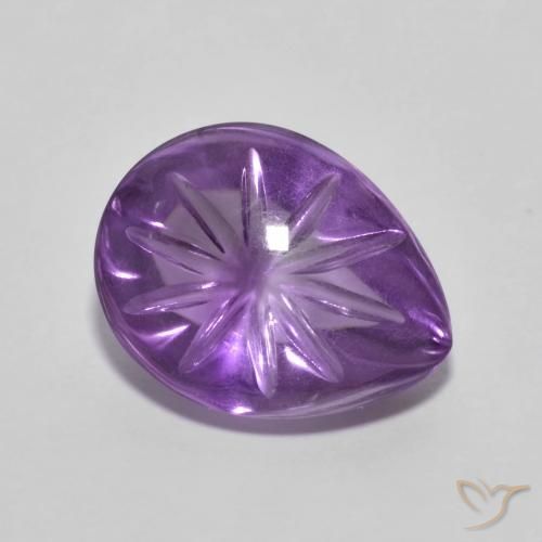 4.35克拉天然紫水晶，梨形，透明