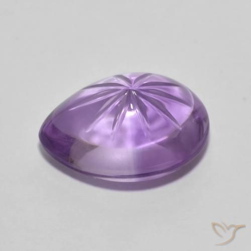 4.35克拉天然紫水晶，梨形，透明
