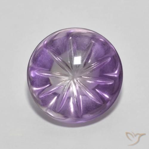 5.46ct 天然 深紫罗兰色 紫水晶, 圆形的, 透明