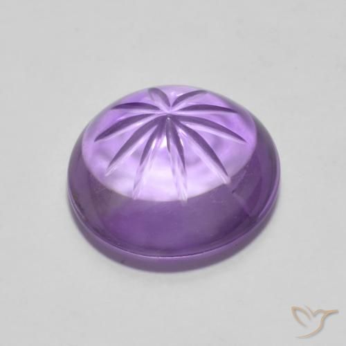 4.86克拉天然紫水晶，圆形的，透明