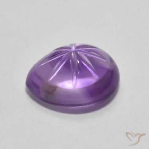 4.09克拉天然紫水晶，梨形，透明