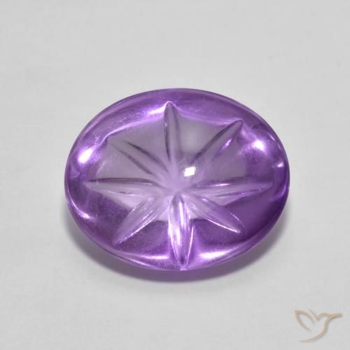 4.11ct 天然 中紫 紫水晶, 椭圆形, 透明