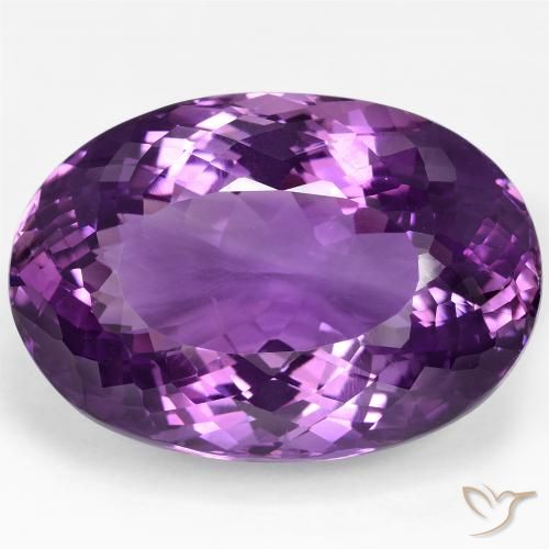 100.83ct 天然 中紫粉色 紫水晶, 椭圆形, VVS