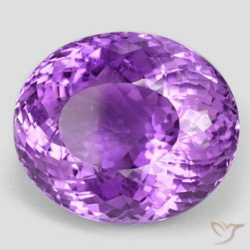 61.12克拉天然紫水晶，椭圆形，VVS