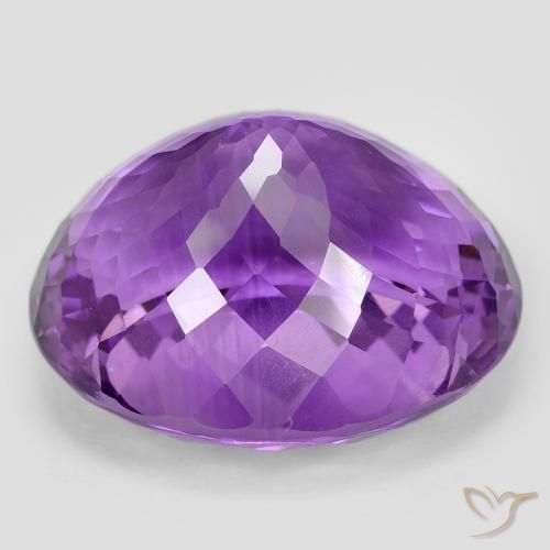 61.12克拉天然紫水晶，椭圆形，VVS