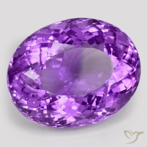 75.75克拉天然紫水晶，椭圆形，VVS