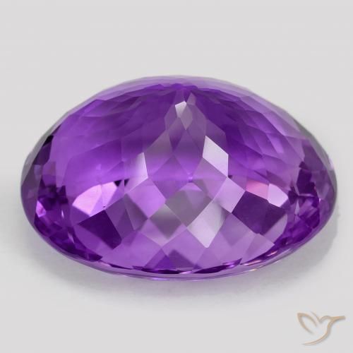 75.75克拉天然紫水晶，椭圆形，VVS