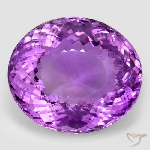 96.04ct 天然 中等紫罗兰色 紫水晶, 椭圆形, VVS-VS