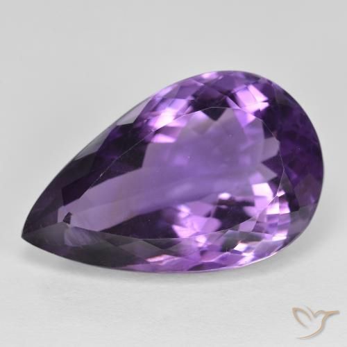 15.65ct 天然 深紫罗兰色 紫水晶, 梨形, VS