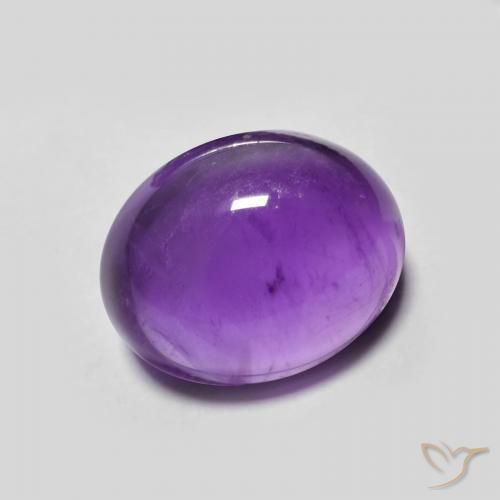 3.69克拉天然紫水晶，椭圆形，透明