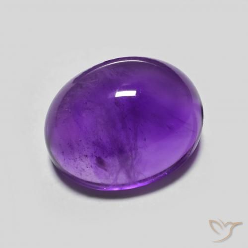 4.17克拉天然紫水晶，椭圆形，透明