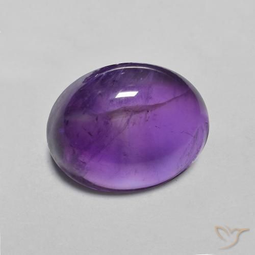 3.19克拉天然紫水晶，椭圆形，透明