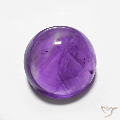 3.67克拉天然紫水晶，圆形的，透明