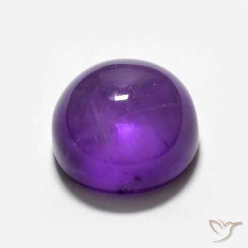 3.67克拉天然紫水晶，圆形的，透明