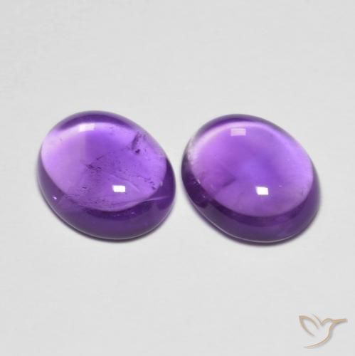 6.84克拉天然紫水晶，椭圆形，透明