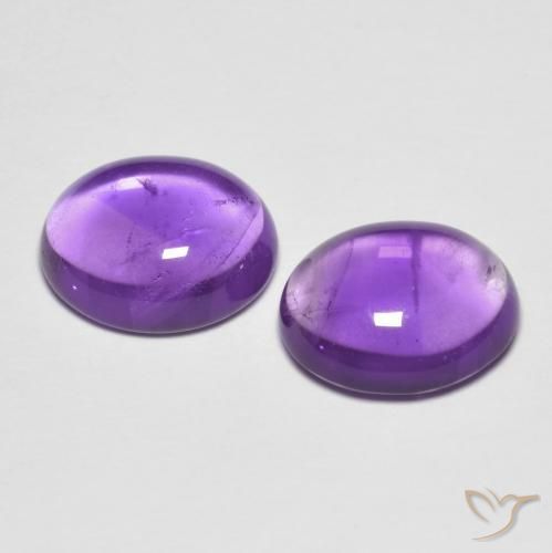 6.84克拉天然紫水晶，椭圆形，透明