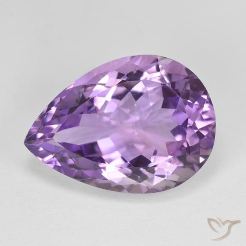 11.09ct 天然 中粉紫 紫水晶, 梨形, VVS-VS
