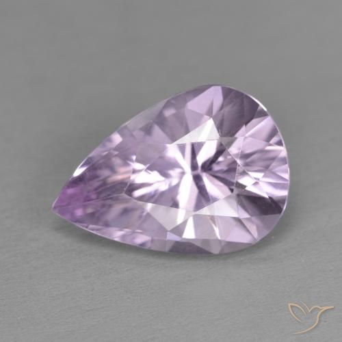 4.65ct 天然 浅鸢尾紫 紫水晶, 梨形, VVS