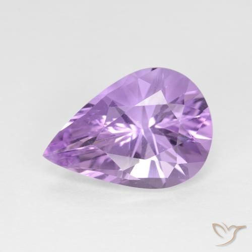 3.14克拉天然紫水晶，梨形，VVS