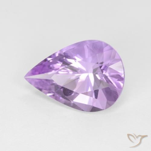 3.14克拉天然紫水晶，梨形，VVS