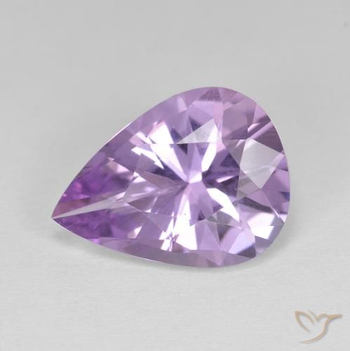 3.74ct 天然 中紫 紫水晶, 梨形, VVS