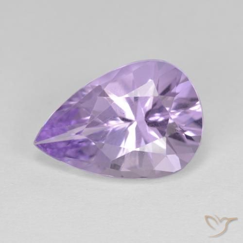 4.17克拉天然紫水晶，梨形，VVS