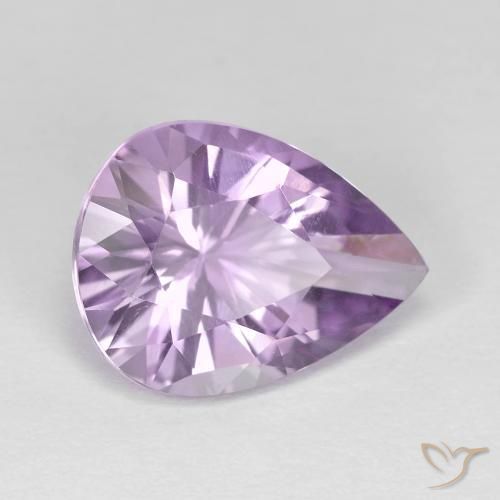 3.35克拉天然紫水晶，梨形，VVS