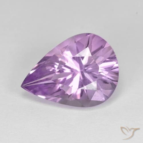 4.47ct 天然 中紫 紫水晶, 梨形, VVS